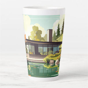 Taza De Café Latte Hogar moderno de mediados de siglo #94