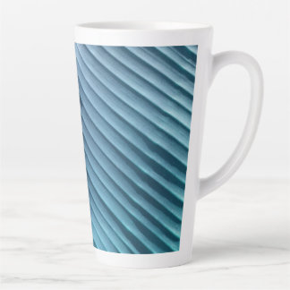 Taza De Café Latte Hoja Azul Diagonal