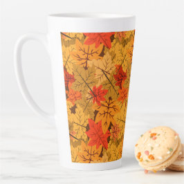 Taza De Café Latte Hojas de arce de otoño