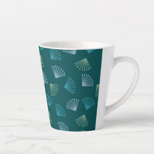 Taza De Café Latte Hojas de Art Deco