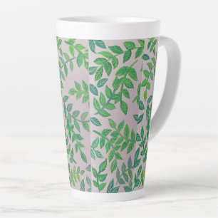 Taza De Café Latte Hojas de jardín