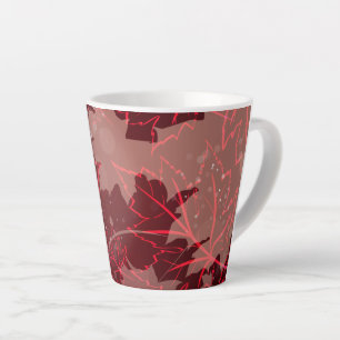 Taza De Café Latte Hojas de oro 1