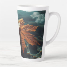 Taza De Café Latte Hojas otoñales