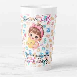 Taza De Café Latte Hola al miembro más nuevo de los patrones de famil