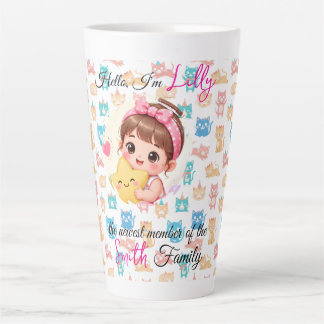 Taza De Café Latte Hola al miembro más nuevo de los patrones de famil