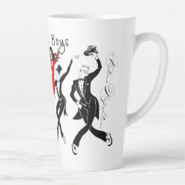 Taza De Café Latte Hola, Boys Latte Mug