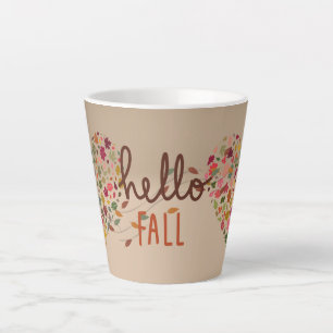 Taza De Café Latte Hola otoño, Latte Mug