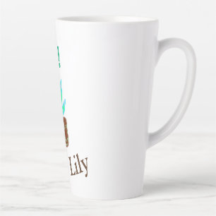 Taza De Café Latte Hola soy Lily cactus succulum añadir nombre acuare