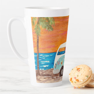 Taza De Café Latte ¡Hola, Surfer Dude! - tazón alto para el surfista 