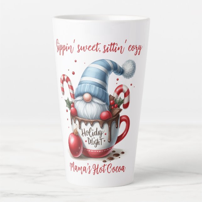 Taza De Café Latte Holiday Delight Gnome (Anverso)
