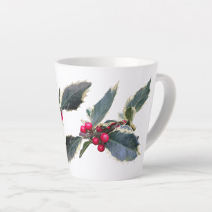 Taza De Café Latte Holly Cust europeo. Silencio latte blanco