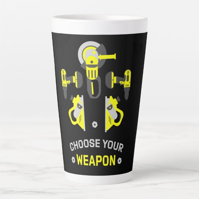 Taza De Café Latte Hombre de bricolaje (Anverso)