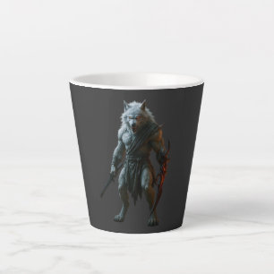 Taza De Café Latte Hombre lobo ártico