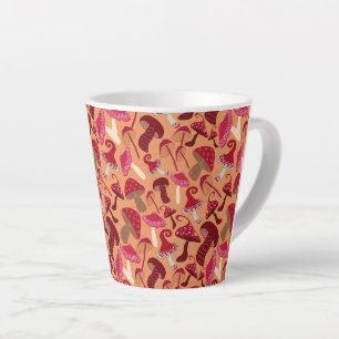 Taza De Café Latte Hongos Cute