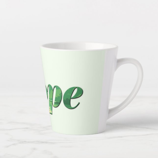 Taza De Café Latte Hope. (Derecha)
