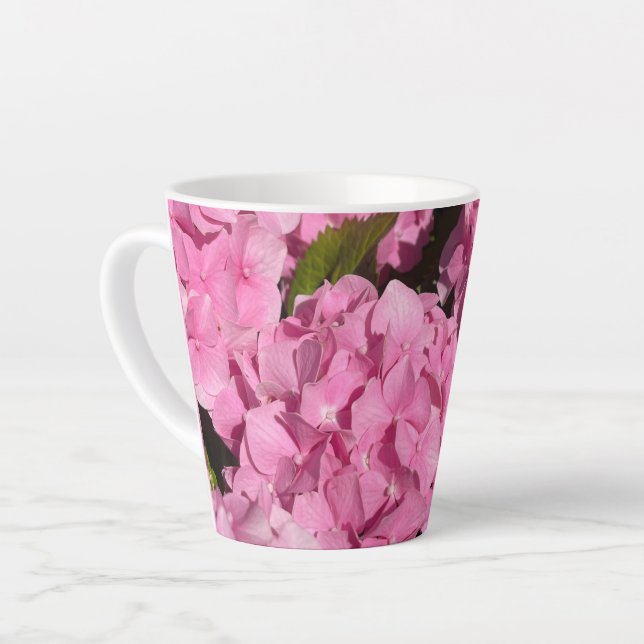 Taza De Café Latte Hortensia rosa (Ángulo izquierdo)