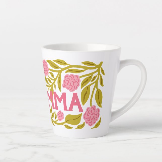 Taza De Café Latte Hot Momma Mother's Day Latte Mug (Derecha)
