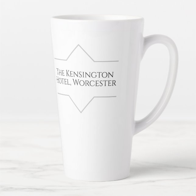Taza De Café Latte Hotel Branding en un (Derecha)