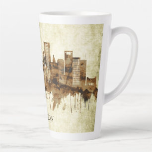 Taza De Café Latte Houston Texas Cityscape