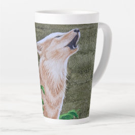 Taza De Café Latte Howling Coyote