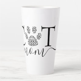 Taza De Café Latte Huella de gata mamá