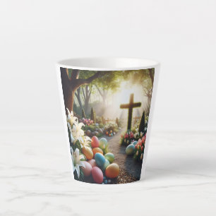 Taza De Café Latte Huevo cruzado/de Pascua/Lilly