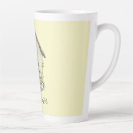 Taza De Café Latte Huevo de ave acuarela Pascua de Pascua