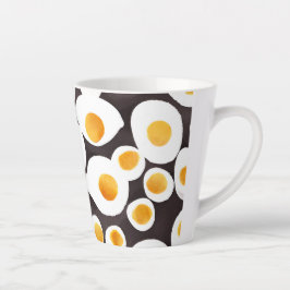 Taza De Café Latte Huevos fritos para desayunar