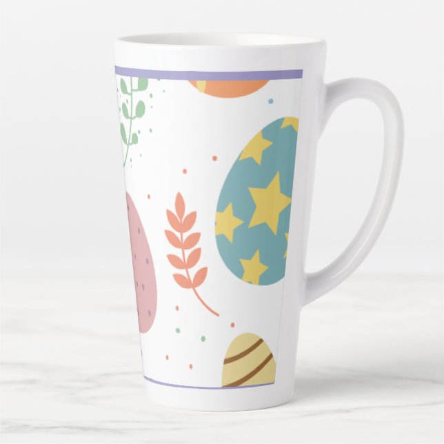 Taza De Café Latte Huevos Pastel de Pascua y Bunny Mug (Derecha)