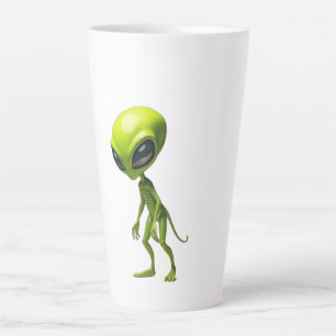 Taza De Café Latte Humanioide verde