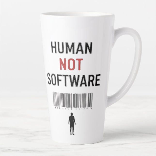 Taza De Café Latte Humano no software (Derecha)