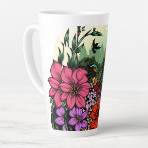 Taza De Café Latte Hummingbird Garden