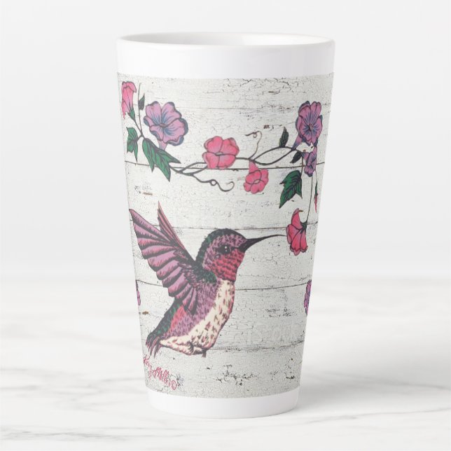 Taza De Café Latte Hummingbird Latte Mug (Anverso)