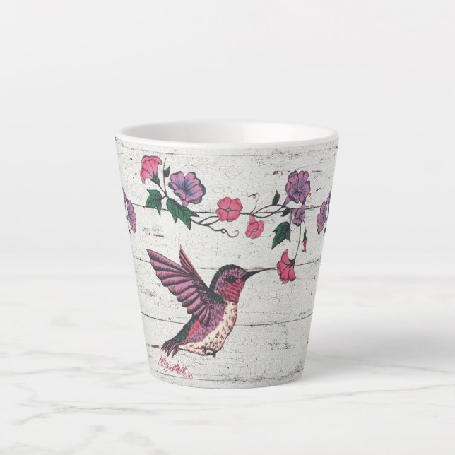 Taza De Café Latte Hummingbird Latte Mug (Anverso)
