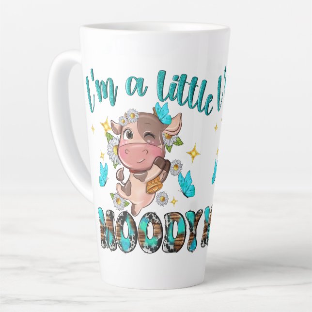Taza De Café Latte Humor caprichoso de vaca (Ángulo izquierdo)