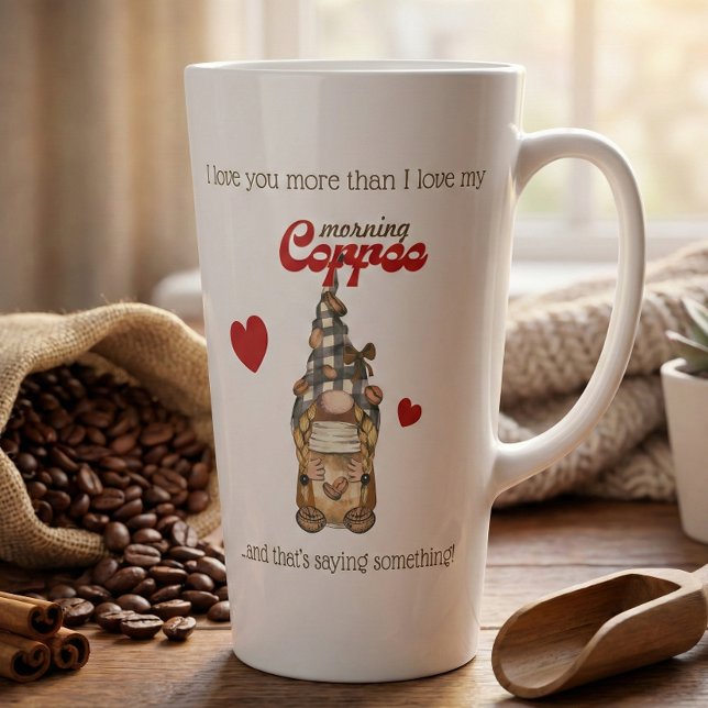 Taza De Café Latte Humor Coffee Cote Gnome Gracioso Regalo Día de San (Subido por el creador)