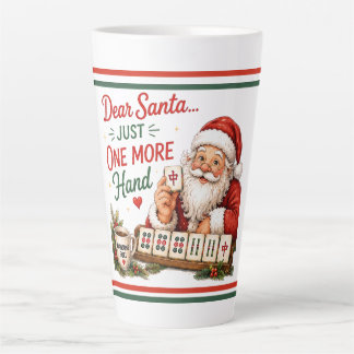 Taza De Café Latte Humor de Mahjong de Navidad 