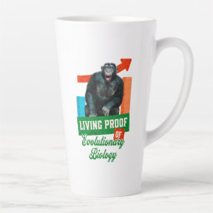 Taza De Café Latte Humor divertido de biología evolutiva de chimpancé