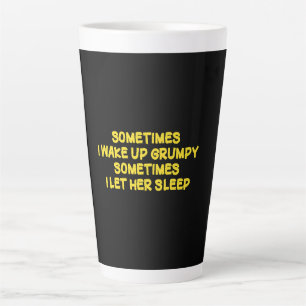Taza De Café Latte Humor divertido y gruñón de la mañana para ella