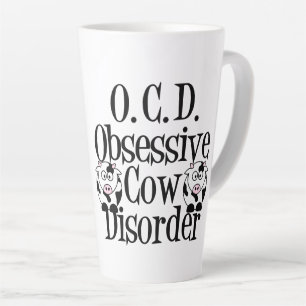 Taza De Café Latte Humor obsesivo para el desorden de las vacas