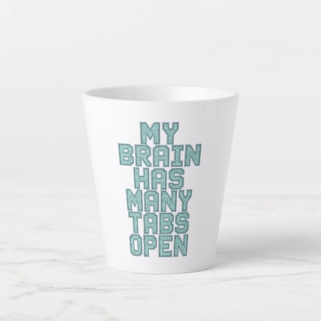 Taza De Café Latte Humorous Anxiety and Overthinking Saying (Anverso)