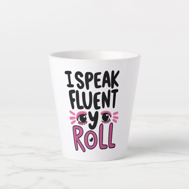 Taza De Café Latte Humorous Pink Sarcastic Saying (Anverso)