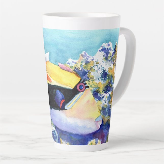 Taza De Café Latte Humuhumunukunukuapuaa Fish (Ángulo derecho)