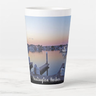 Taza De Café Latte Huntington Harbour Sunset