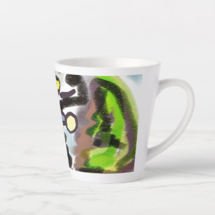 Taza De Café Latte Husky en invierno