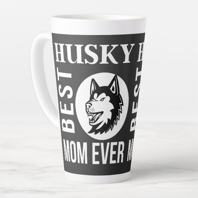 Taza De Café Latte Husky Mom, Perro Mom, Husky Gift (Ángulo izquierdo)
