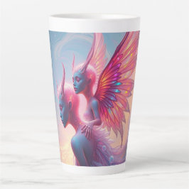 Taza De Café Latte Hüterinnen des Himmels – Elara & Vireya