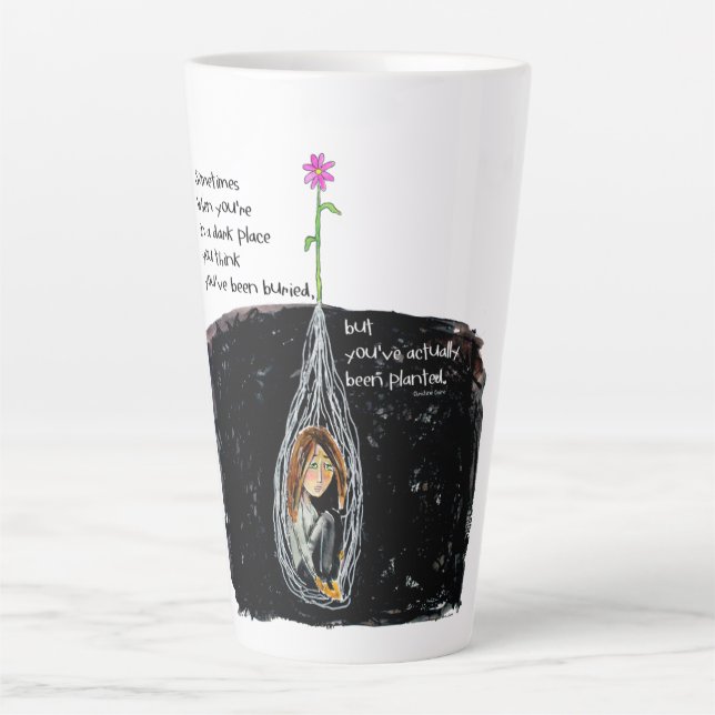 Taza De Café Latte HWJ te han plantado latte mug (Anverso)