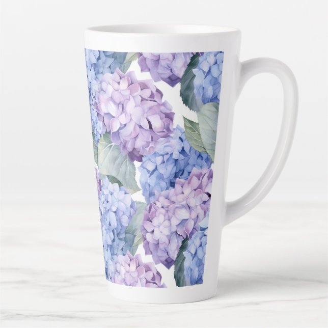 Taza De Café Latte Hydrangeas (Derecha)
