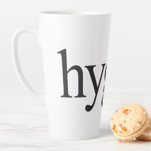 Taza De Café Latte Hygge Black and White Latte Mug
